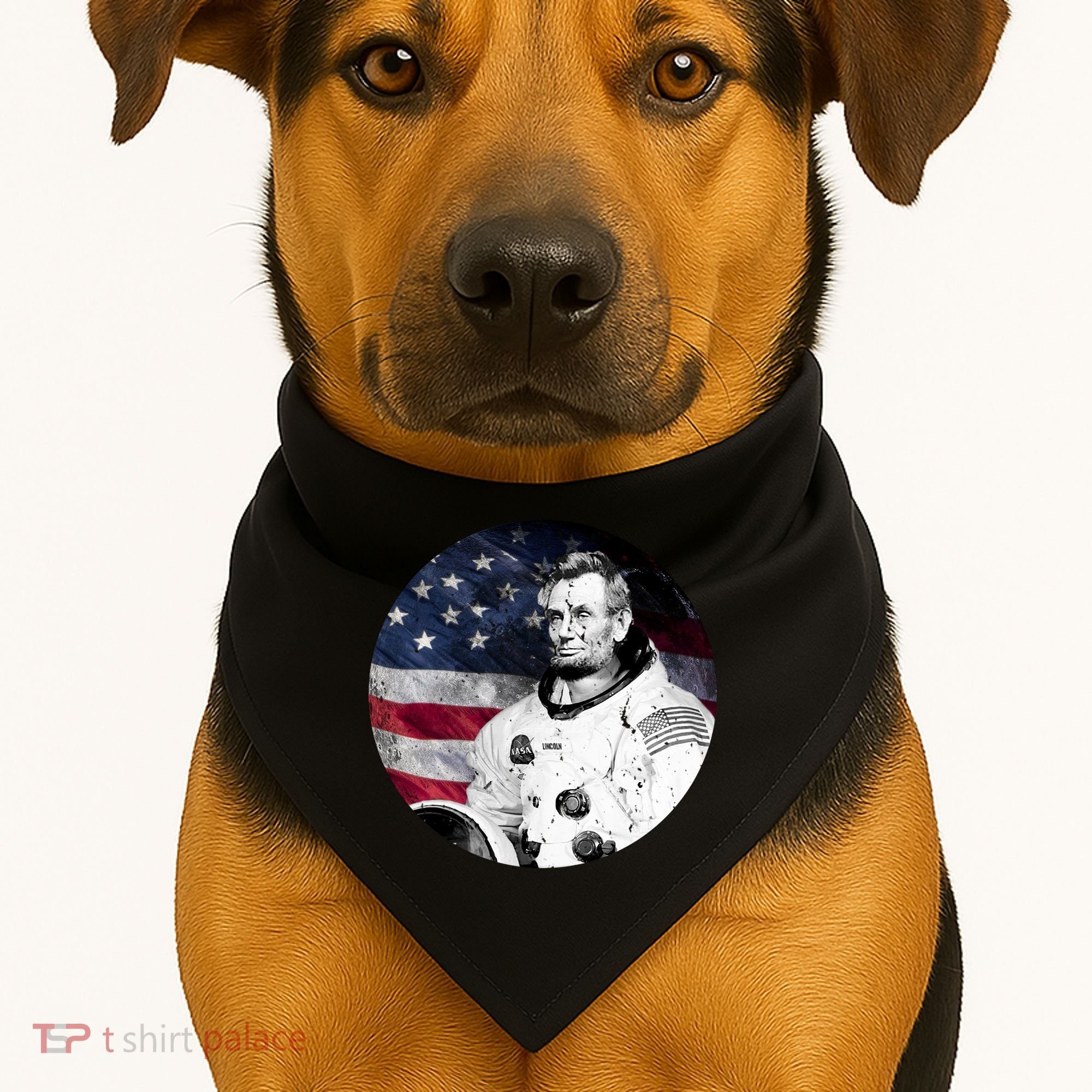 Abe Lincoln Astronaut USA-Made Doggie Bandana