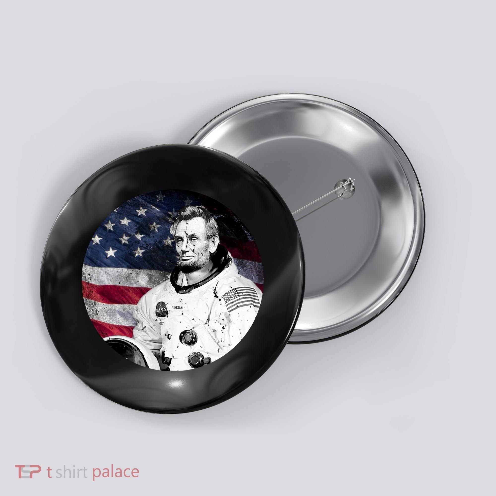 Abe Lincoln Astronaut Button