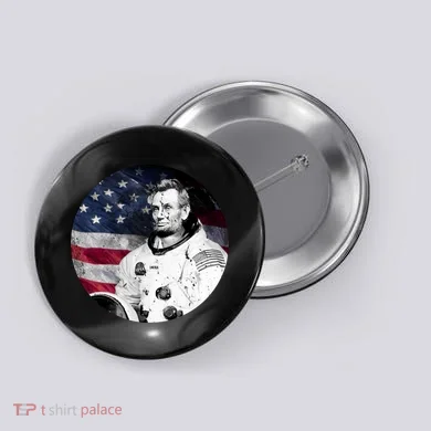 Abe Lincoln Astronaut Button