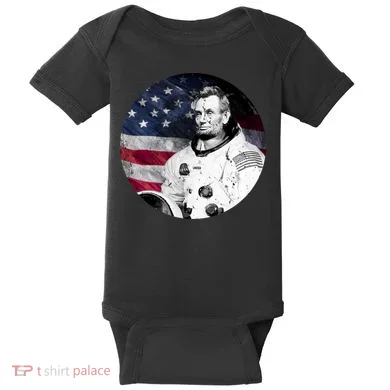 Abe Lincoln Astronaut Baby Bodysuit