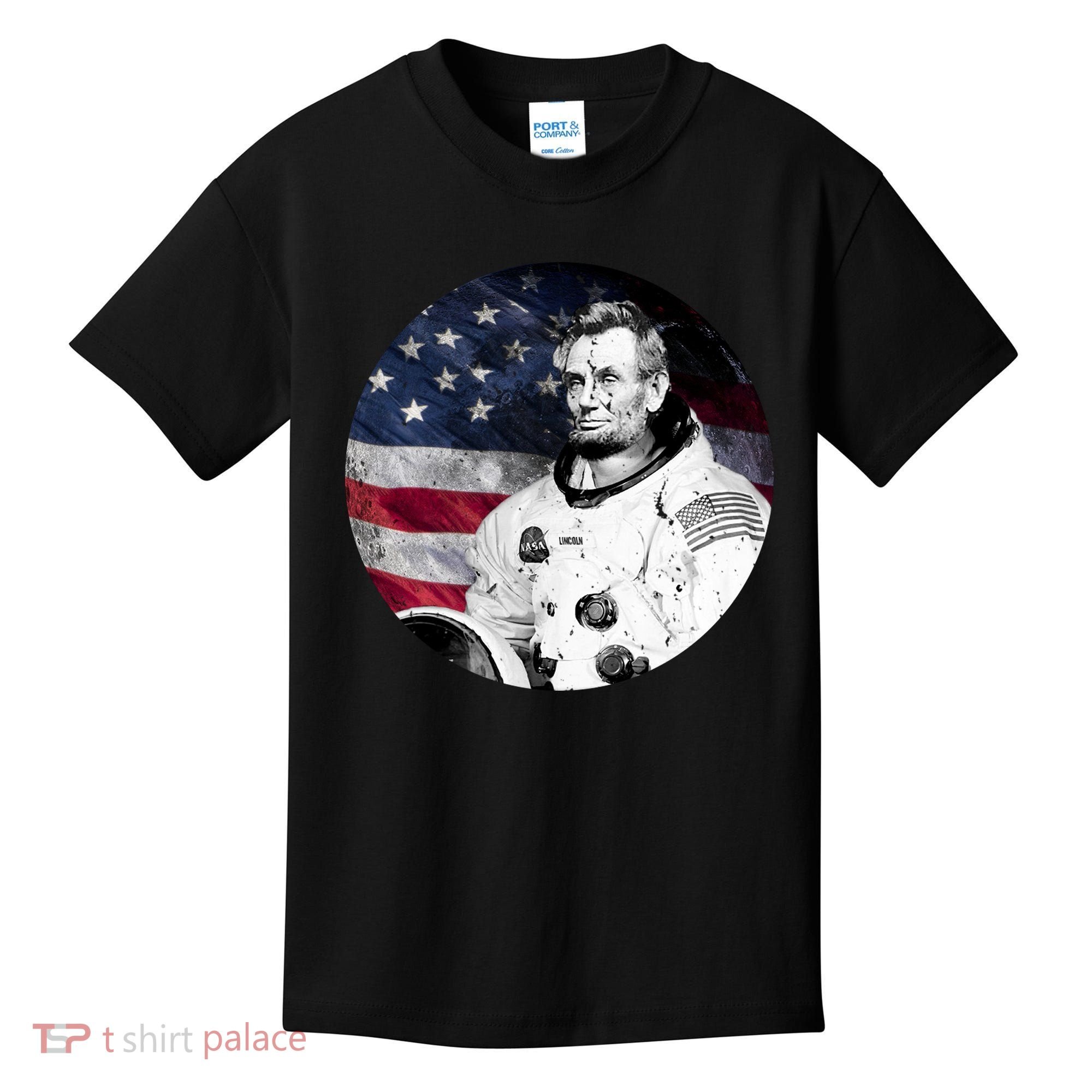 Abe Lincoln Astronaut Kids T-Shirt