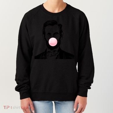 Abe Lincoln Blowing Bubble Gum Women's Sweatshirt