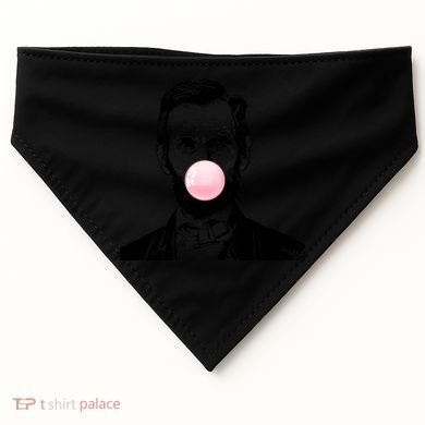 Abe Lincoln Blowing Bubble Gum USA-Made Doggie Bandana