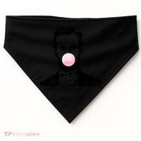 Abe Lincoln Blowing Bubble Gum USA-Made Doggie Bandana thumb 0