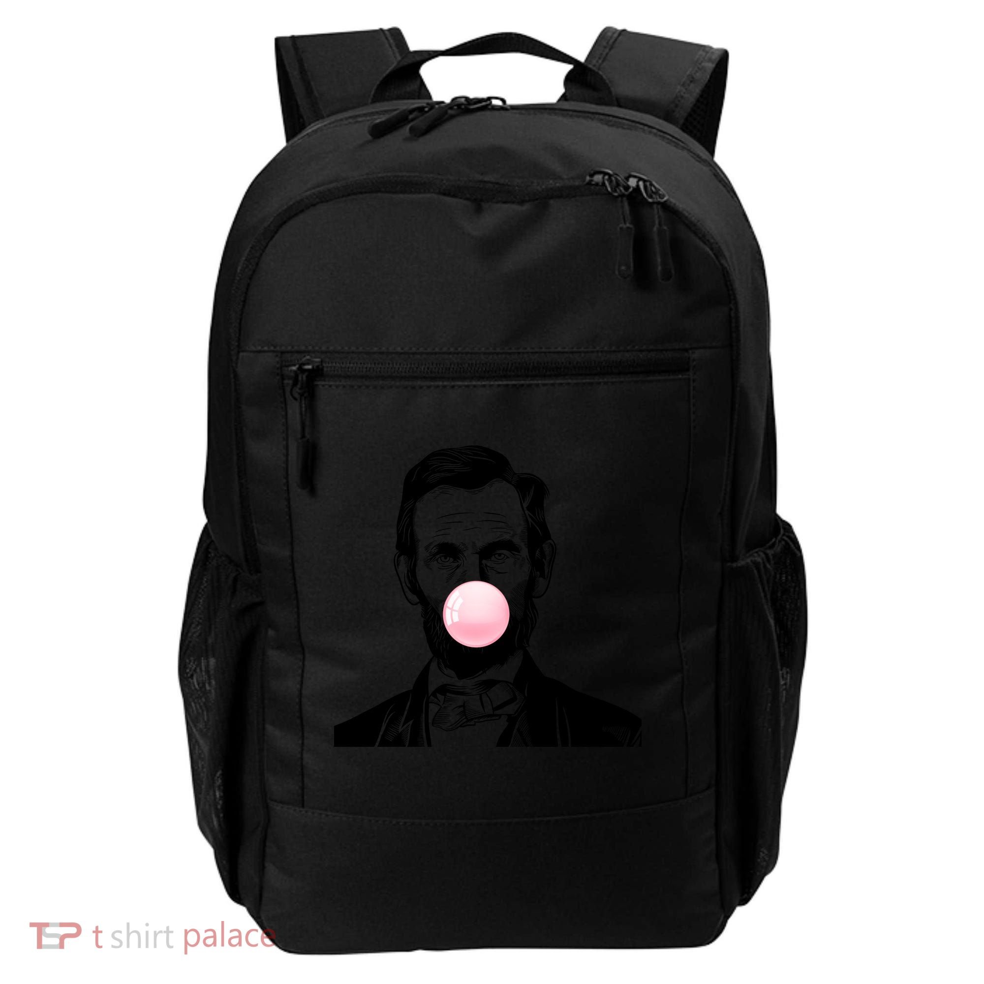 Abe Lincoln Blowing Bubble Gum Backpack