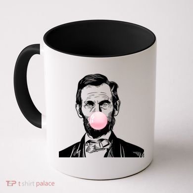 Abe Lincoln Blowing Bubble Gum Coffee Mug