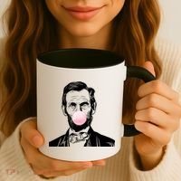 Abe Lincoln Blowing Bubble Gum Coffee Mug thumb 3