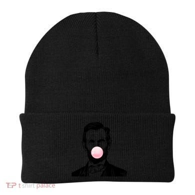 Abe Lincoln Blowing Bubble Gum Beanie