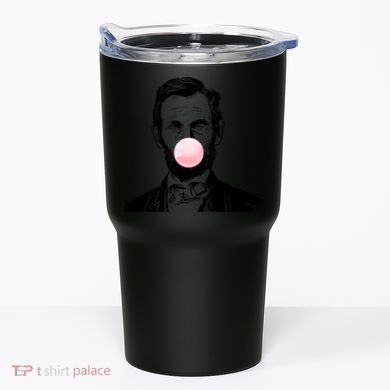 Abe Lincoln Blowing Bubble Gum Tumbler