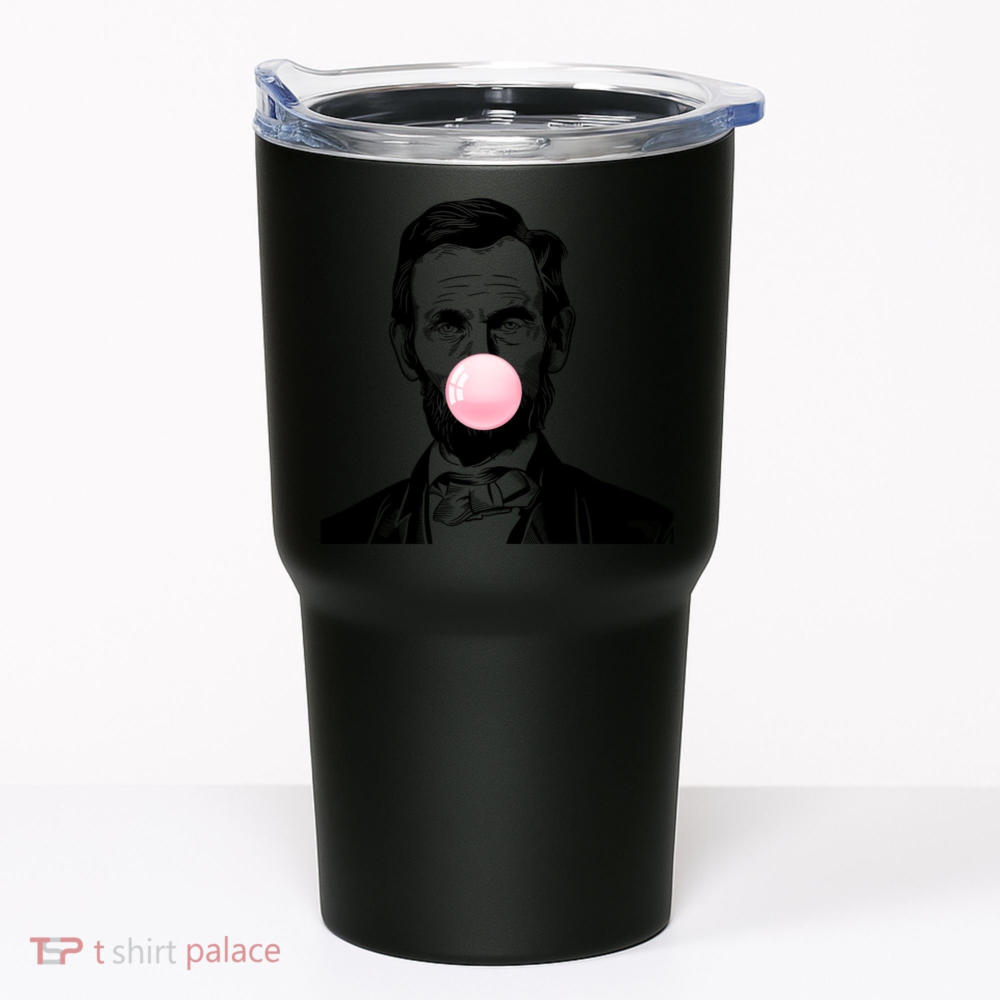 Abe Lincoln Blowing Bubble Gum Tumbler
