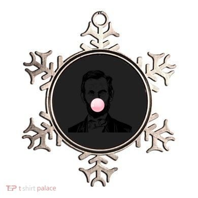 Abe Lincoln Blowing Bubble Gum Ornament