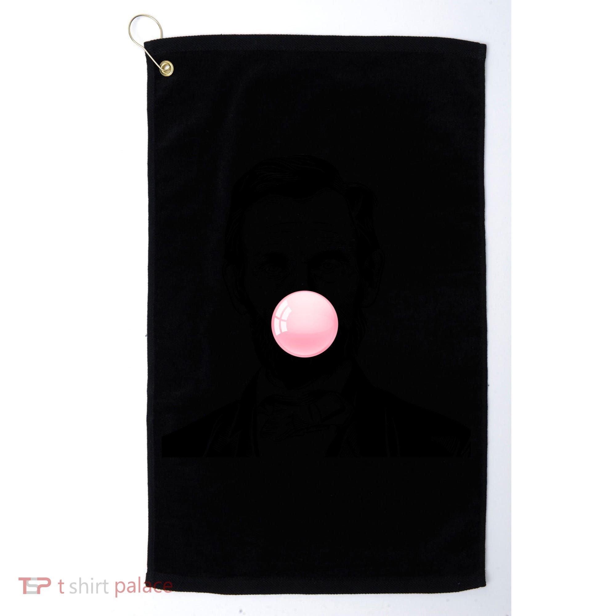 Abe Lincoln Blowing Bubble Gum Golf Towel