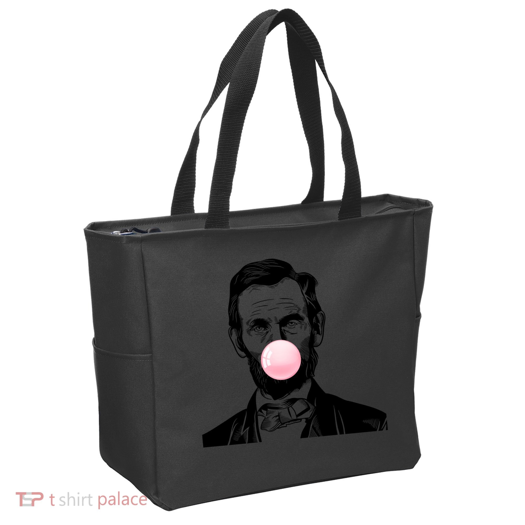 Abe Lincoln Blowing Bubble Gum Tote Bag