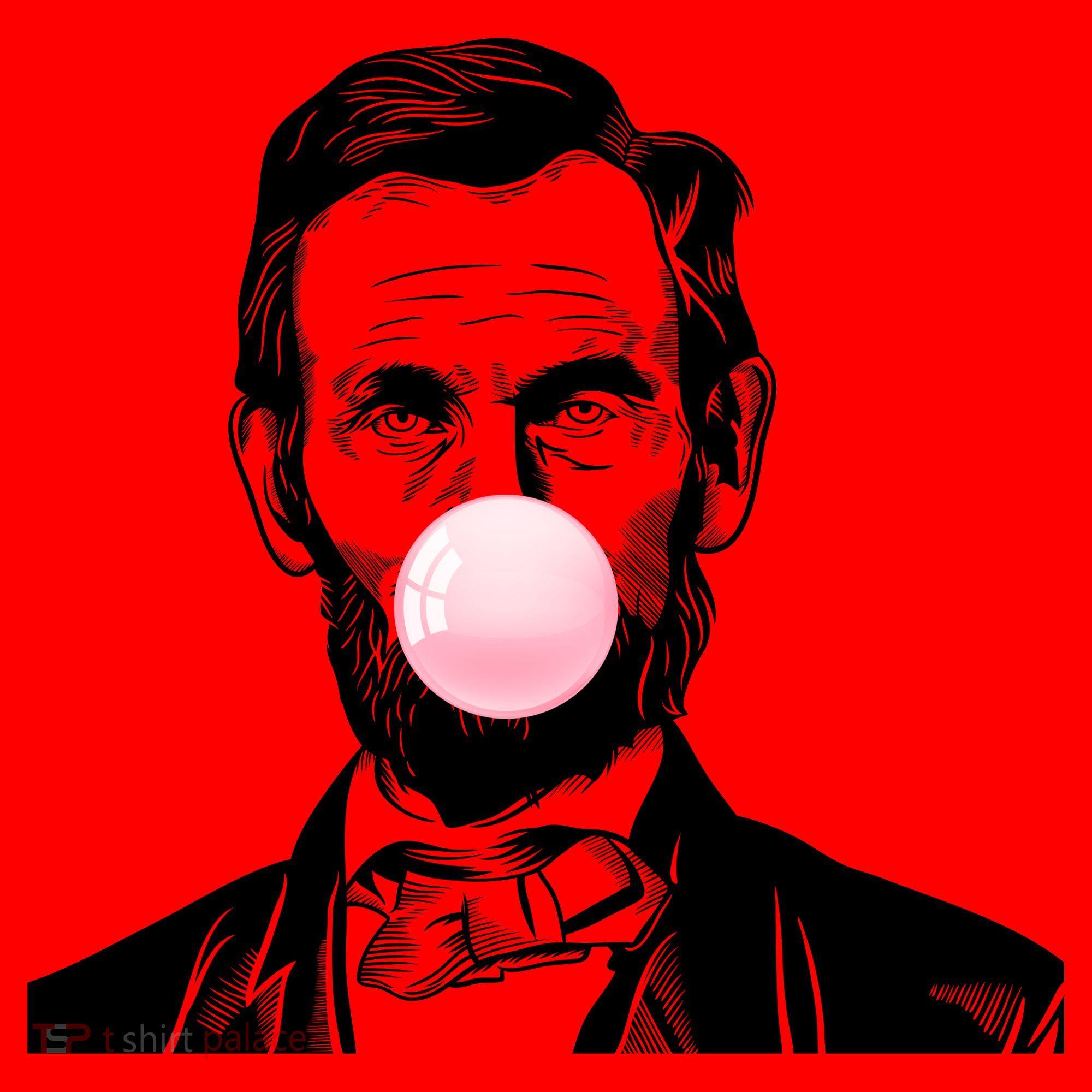 Abe Lincoln Blowing Bubble Gum Santa Hat