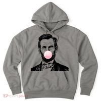 Abe Lincoln Blowing Bubble Gum Hoodie thumb 0