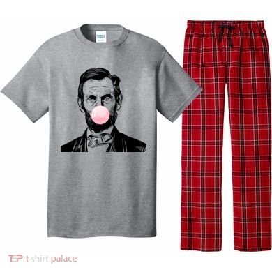 Abe Lincoln Blowing Bubble Gum Pajama Set