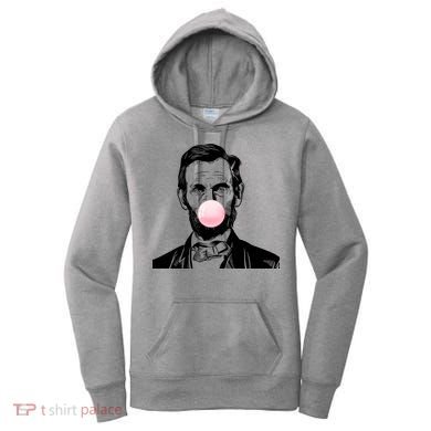 Abe Lincoln Blowing Bubble Gum Women's Hoodie