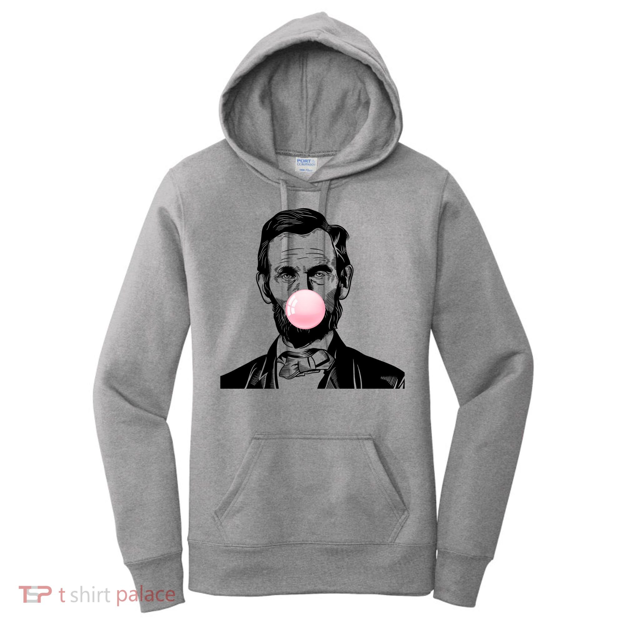 Abe Lincoln Blowing Bubble Gum Women's Hoodie