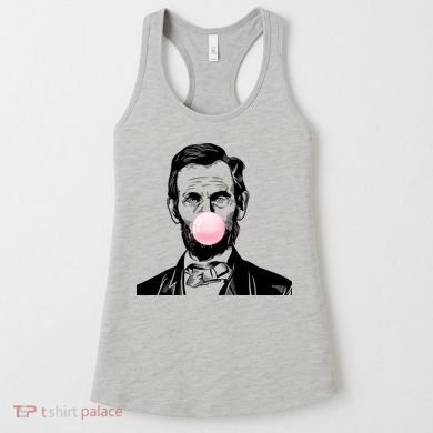 Abe Lincoln Blowing Bubble Gum Women's Tank Top