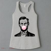 Abe Lincoln Blowing Bubble Gum Women's Tank Top thumb 3