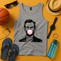 Abe Lincoln Blowing Bubble Gum Tank Top thumb 4