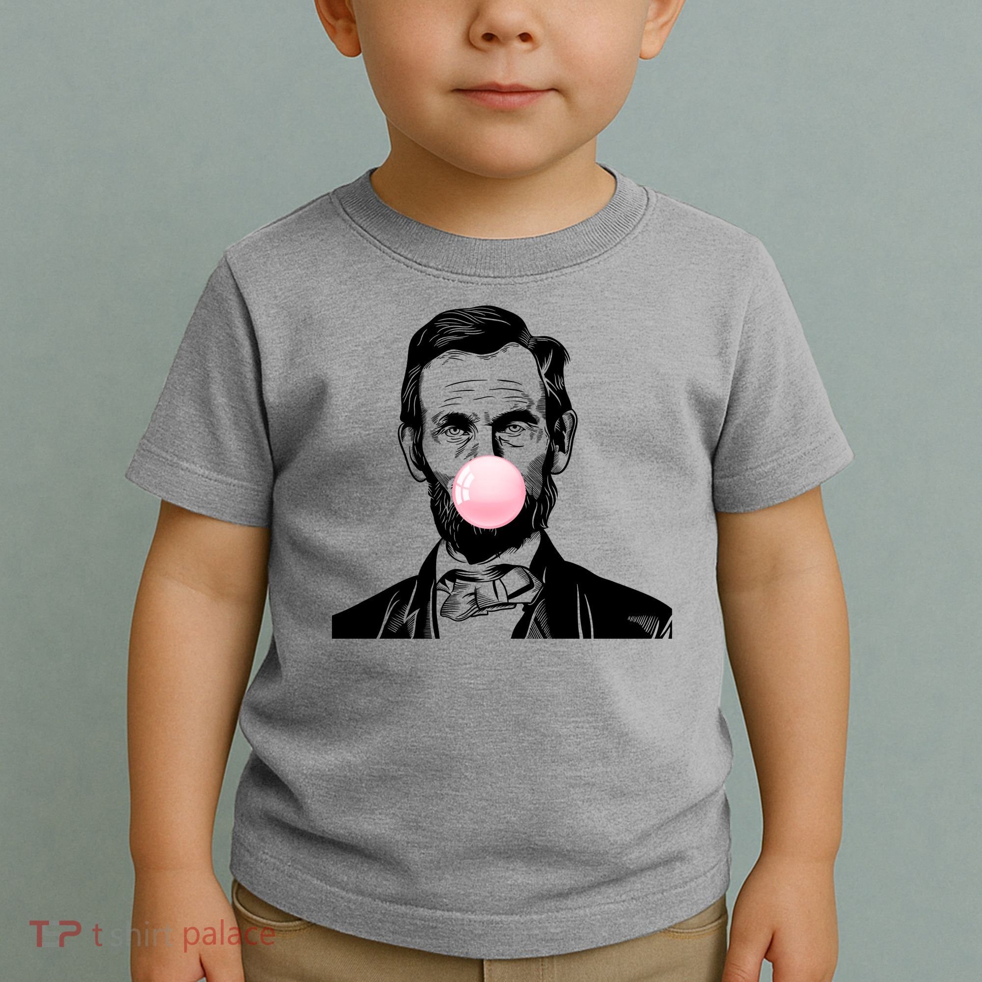 Abe Lincoln Blowing Bubble Gum Toddler T-Shirt