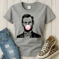 Abe Lincoln Blowing Bubble Gum Women's T-Shirt thumb 3