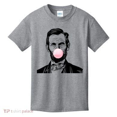 Abe Lincoln Blowing Bubble Gum Kids T-Shirt