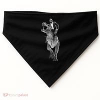 Abe Lincoln Riding A Dinosaur USA-Made Doggie Bandana thumb 0