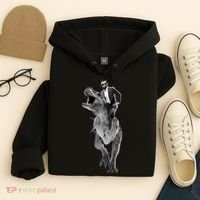 Abe Lincoln Riding A Dinosaur Hoodie thumb 4