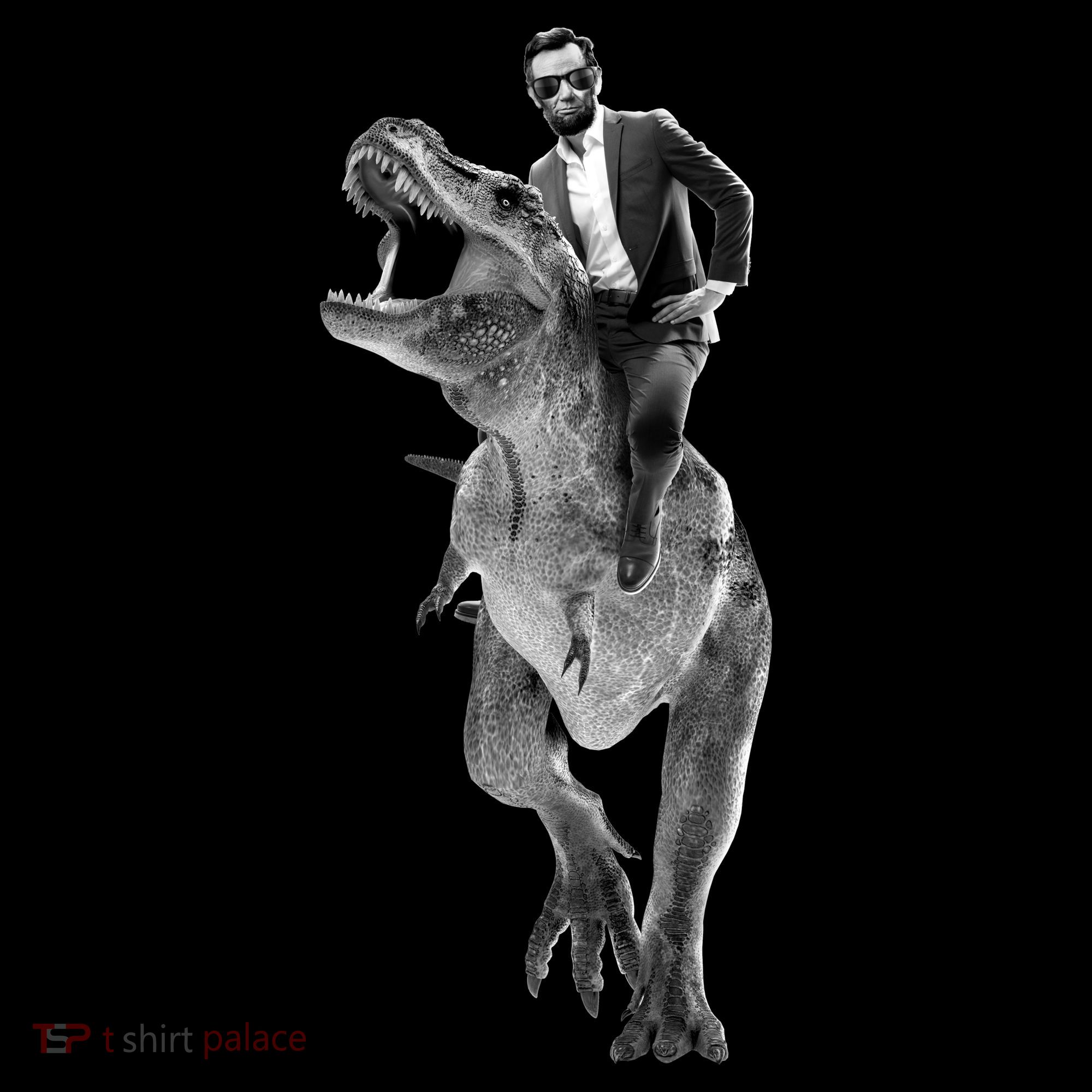 Abe Lincoln Riding A Dinosaur Hoodie