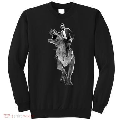 Abe Lincoln Riding A Dinosaur Sweatshirt