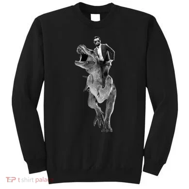 Abe Lincoln Riding A Dinosaur Sweatshirt