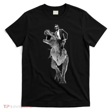 Abe Lincoln Riding A Dinosaur T-Shirt