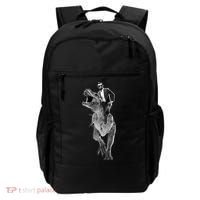 Abe Lincoln Riding A Dinosaur Backpack thumb 0