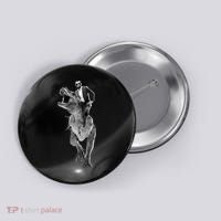 Abe Lincoln Riding A Dinosaur Button thumb 0