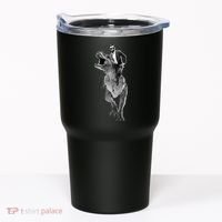 Abe Lincoln Riding A Dinosaur Tumbler thumb 0