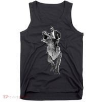 Abe Lincoln Riding A Dinosaur Tank Top thumb 0