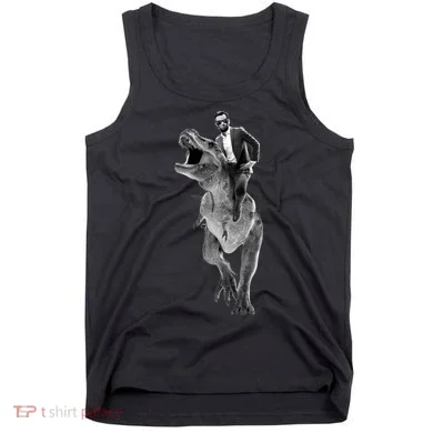 Abe Lincoln Riding A Dinosaur Tank Top