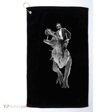 Abe Lincoln Riding A Dinosaur Golf Towel