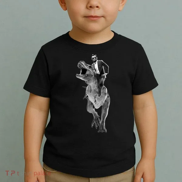 Abe Lincoln Riding A Dinosaur Toddler T-Shirt
