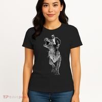 Abe Lincoln Riding A Dinosaur Women's T-Shirt thumb 4