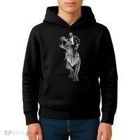 Abe Lincoln Riding A Dinosaur Kids Hoodie thumb 4