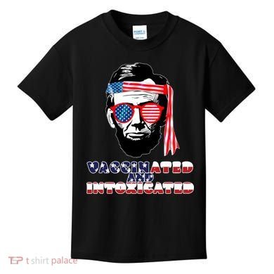 Abe Lincoln Vaccinated & Intoxicated Kids T-Shirt