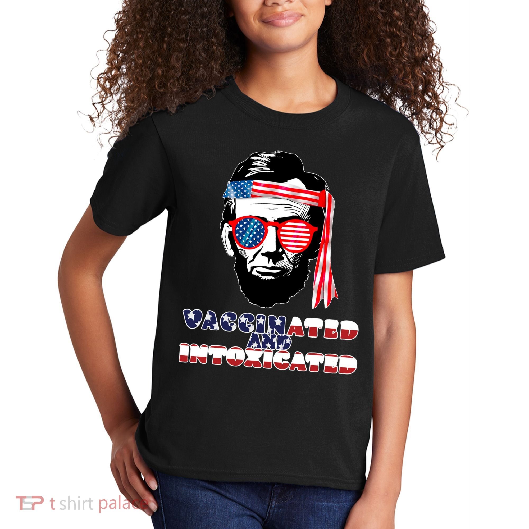 Abe Lincoln Vaccinated & Intoxicated Kids T-Shirt