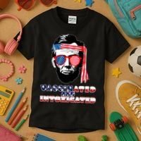 Abe Lincoln Vaccinated & Intoxicated Kids T-Shirt thumb 3