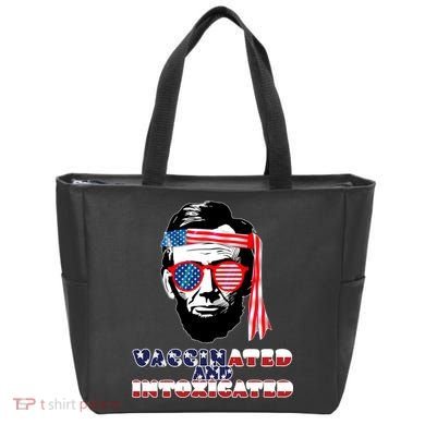 Abe Lincoln Vaccinated & Intoxicated Tote Bag