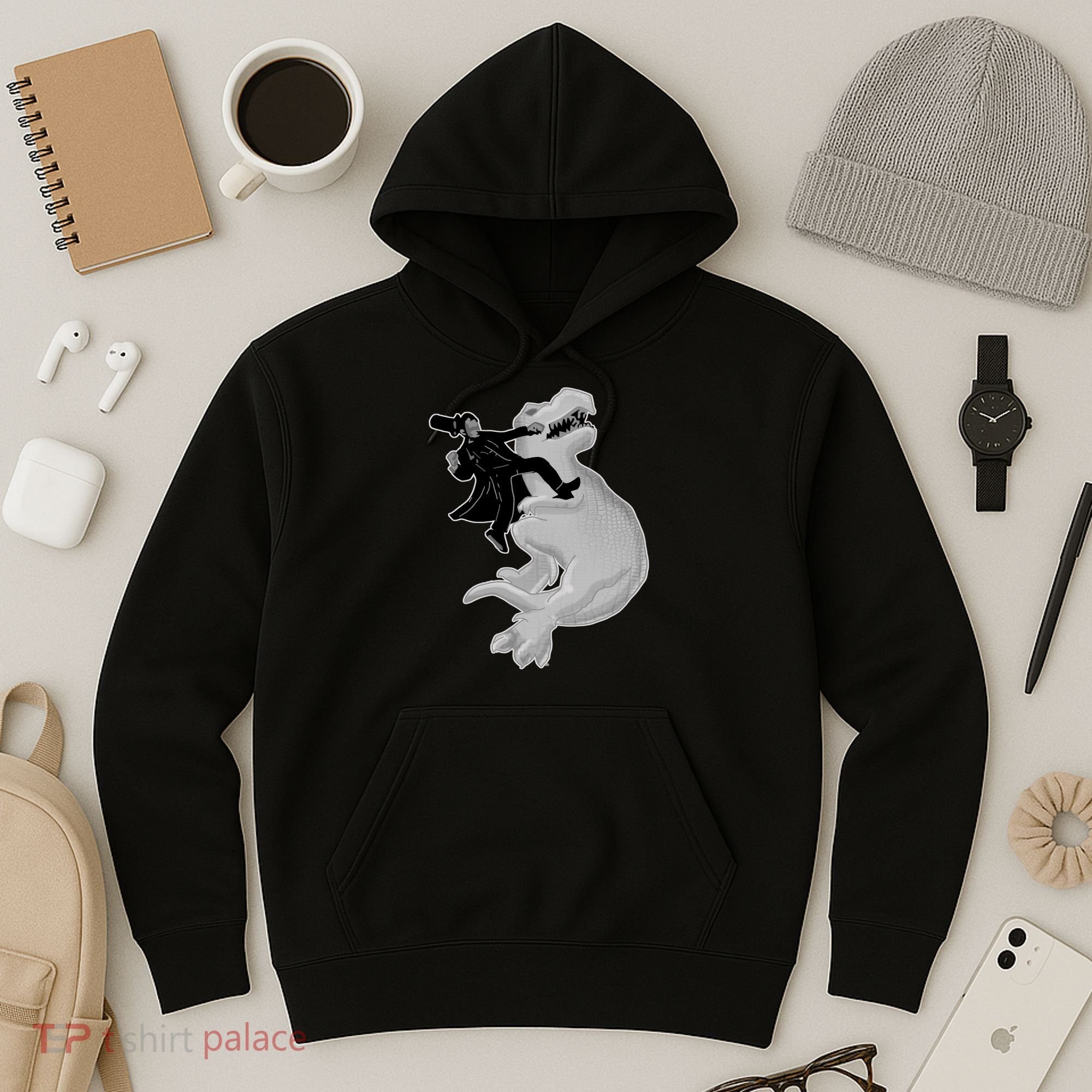 Abe Vs T-Rex Hoodie