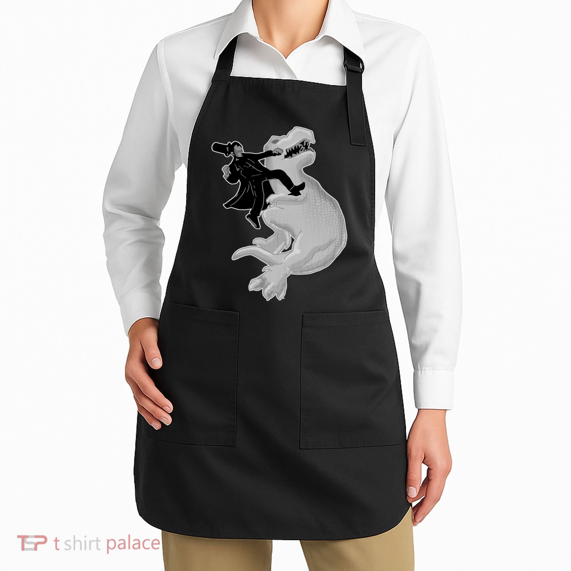 Abe Vs T-Rex Apron