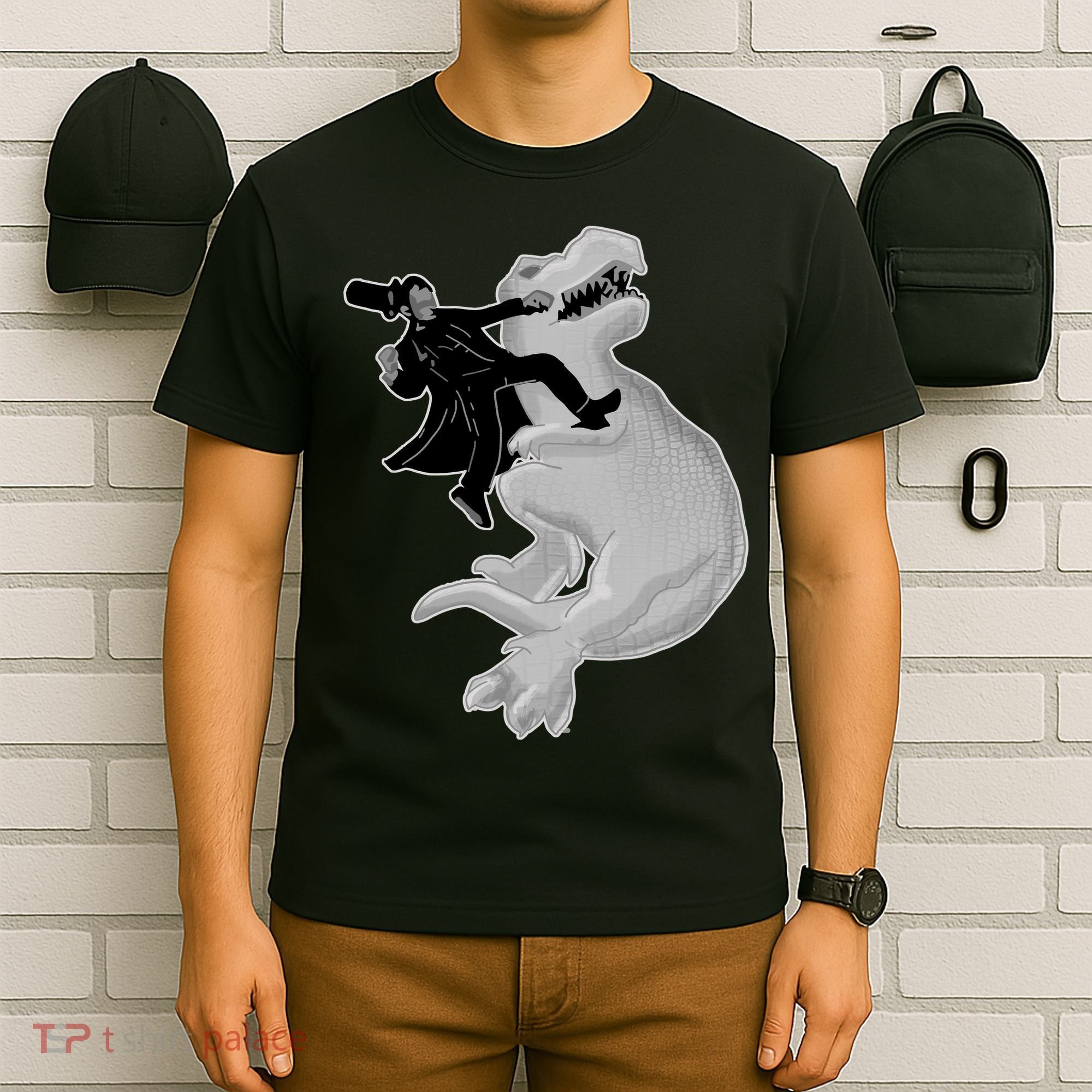 Abe Vs T-Rex T-Shirt